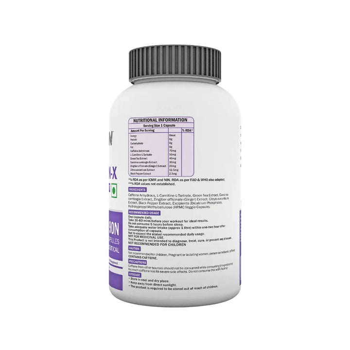 Scitron Hydrolean-X Nutritional Information 