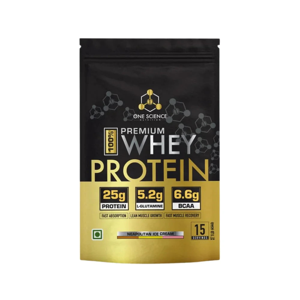 One Science Premium Whey Protein 1Lb, Neapolitan Ice Cream