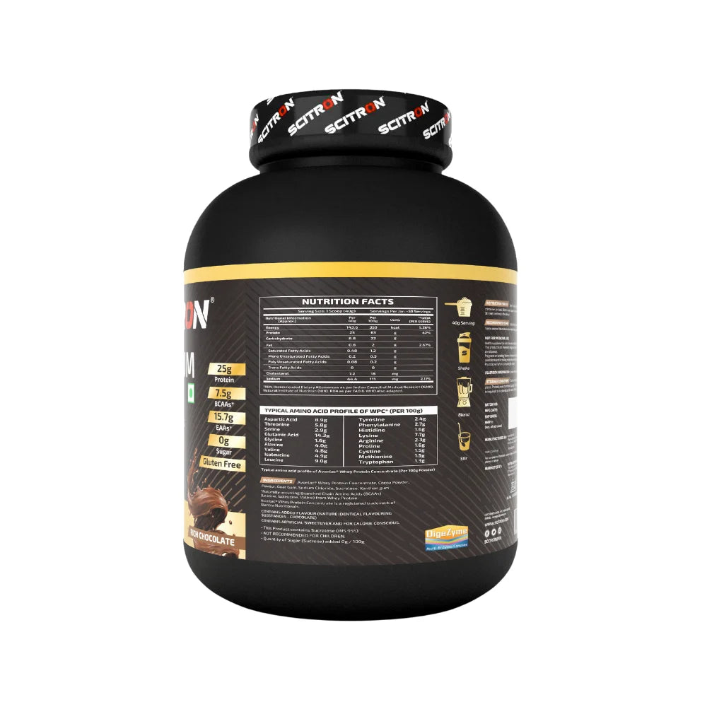 Scitron Nitro Series Premium Whey Protein Nutrition Facts 