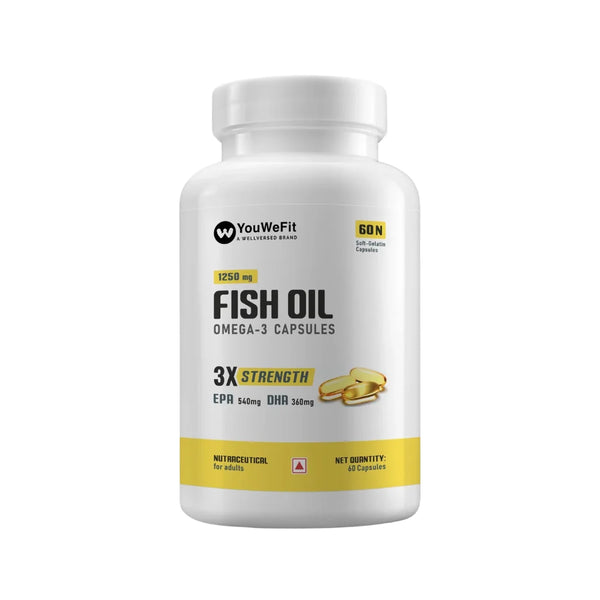 YouWeFit Omega-3 Fish Oil (3XStrength) 1250mg