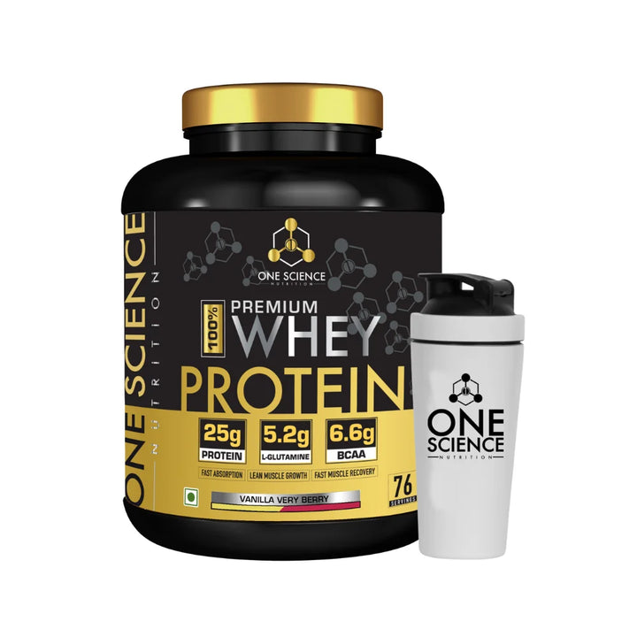 One Science Premium Whey Protein, 5Lb, Vanilla Very Berry