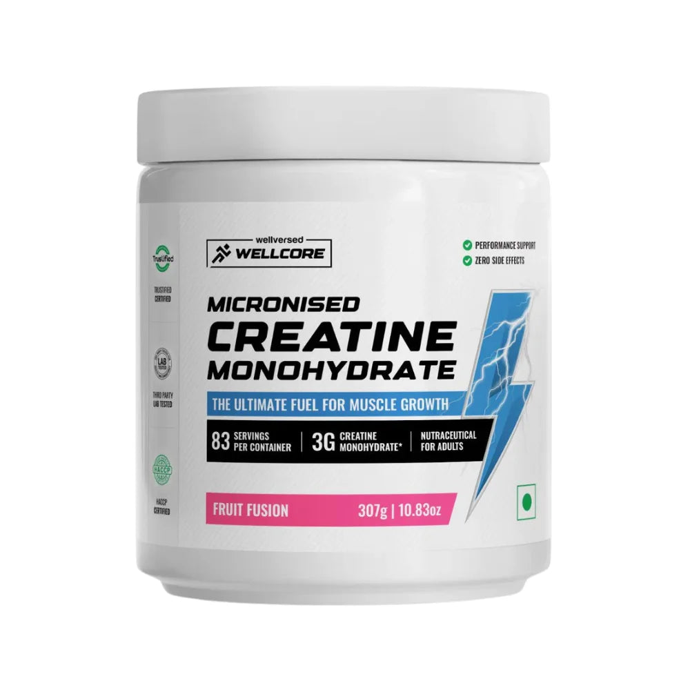 Wellcore Micronised Creatine Monohydrate, Flavored, Fruity Fusion 83 Servings 