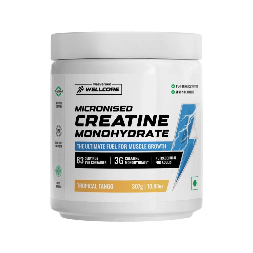Wellcore Micronised Creatine Monohydrate, Flavored, Tropical Tango, 83 Servings 