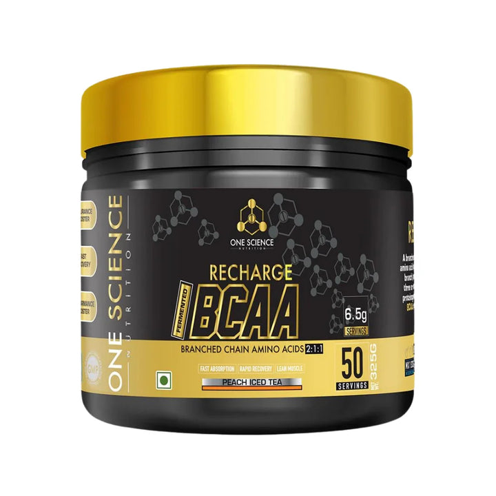 One Science Recharge BCAA 50 Servings Peach Iced Tea