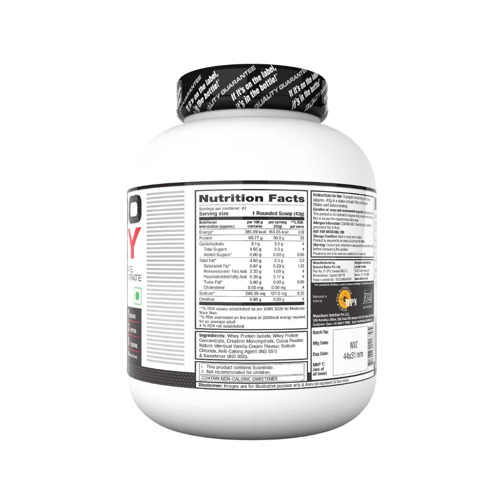 Labrada Turbo Whey Protein Isolate 1.81Kg  Ingredients