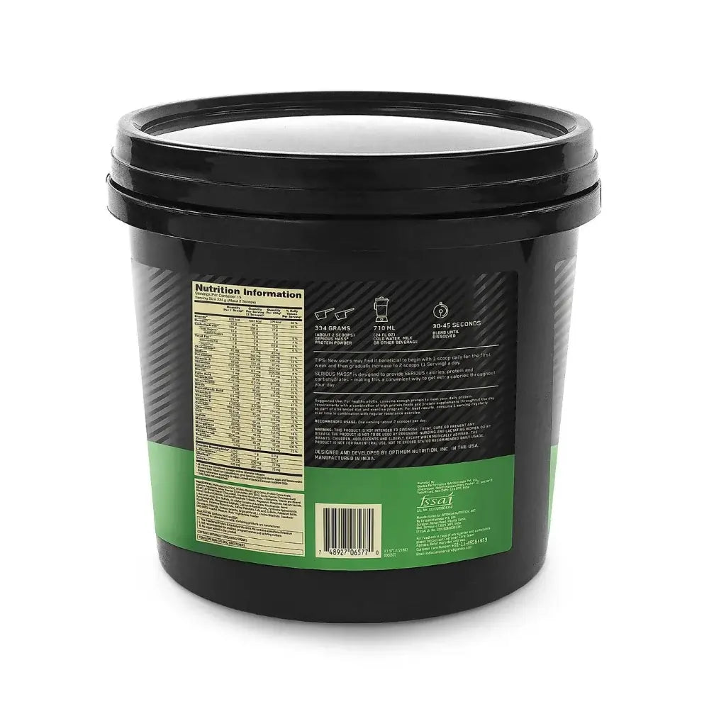 One Science Serious Mass 5Kg, Nutrition Information 