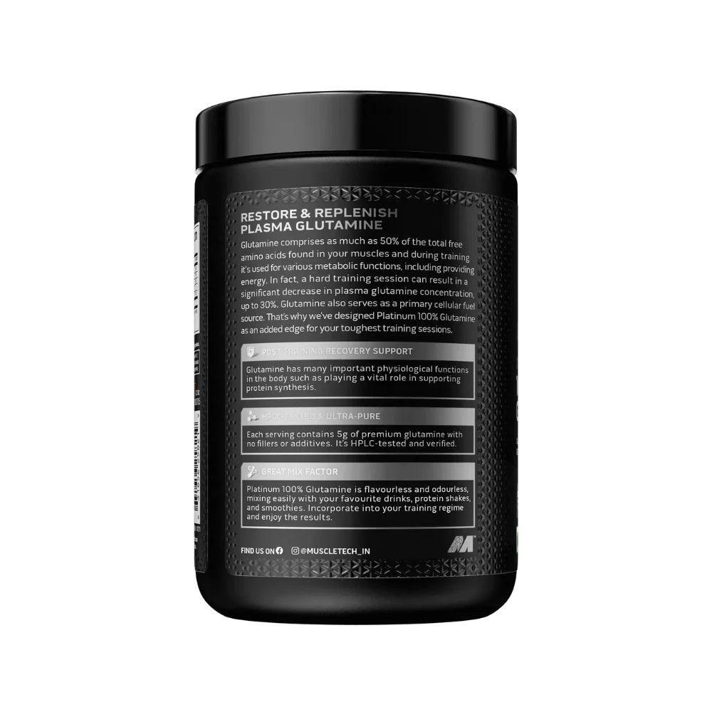 Muscletech Platinum Glutamine Unflavored 250g)