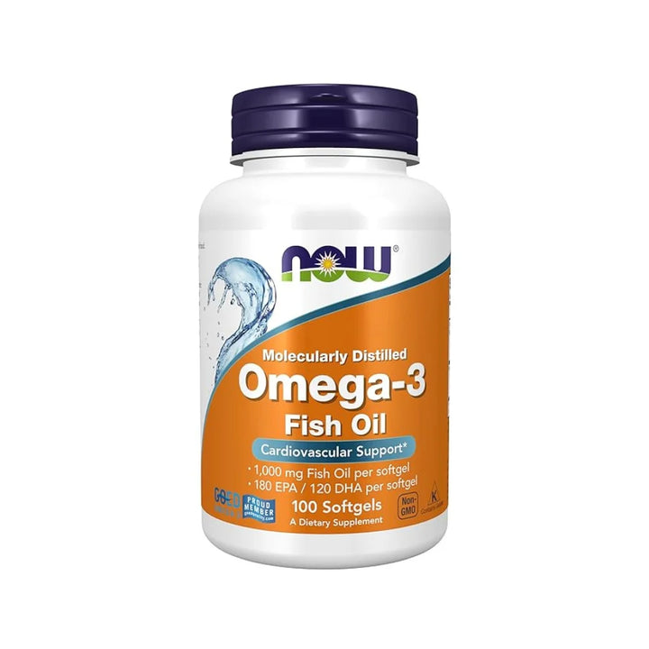 NOW Omega-3 Fish Oil 100 Sofgels