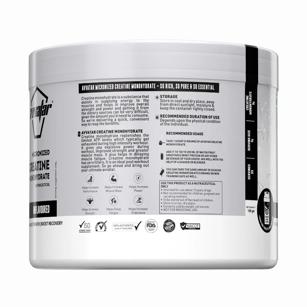 Avvatar Creatine Monohydrate How to Use