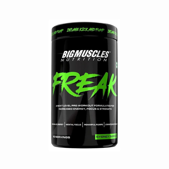 Big Muscles Freak Pre-workout 60 Servings, Sydney Sunset