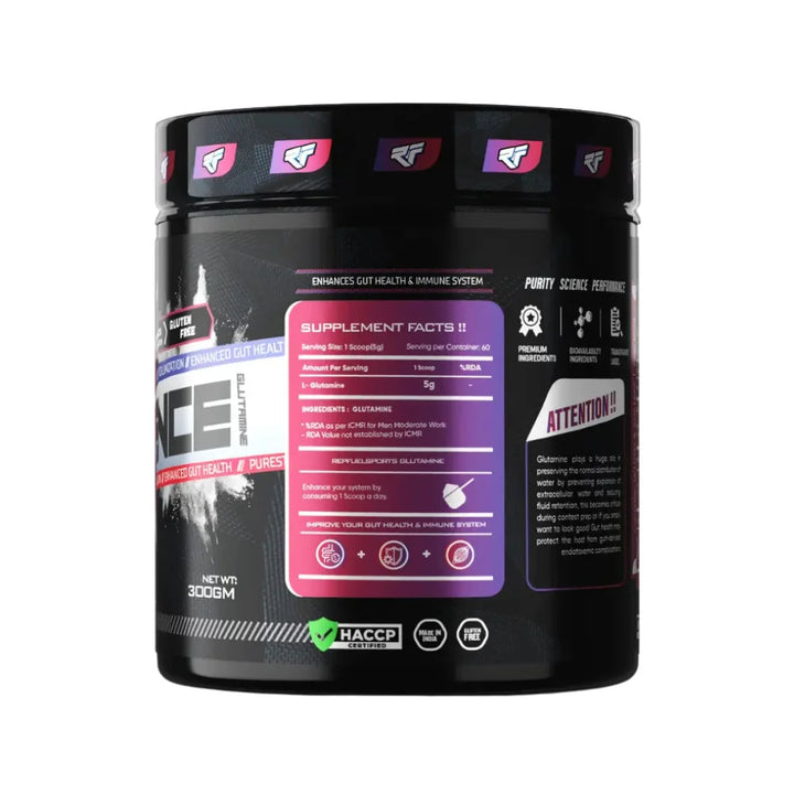 Repfuel Sports Defence Glutamine, 300g, Supplements Facts