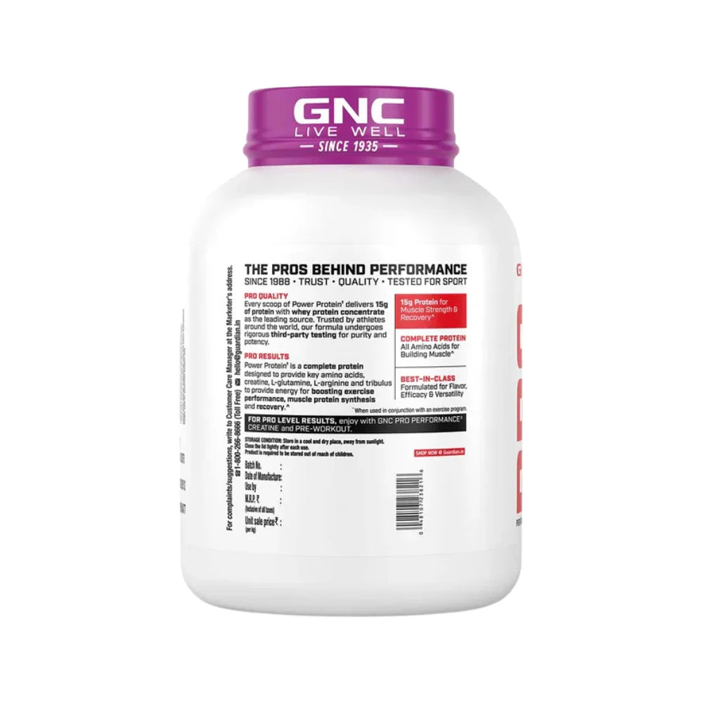 gnc pro performance power protein double rich chocolate 1.8kg benefits