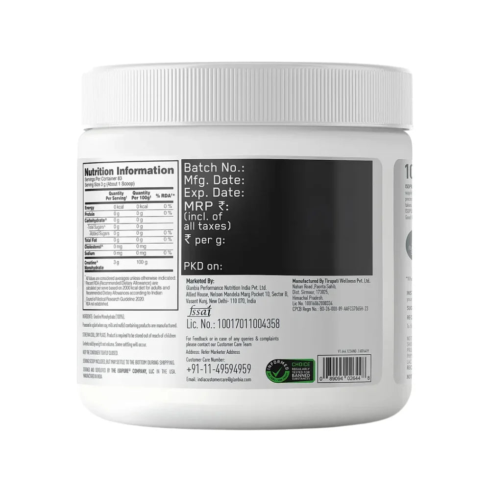 Isopure creatine ingredients