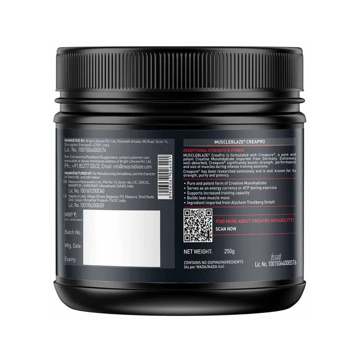 MuscleBlaze CreaPRO Creatine 250g