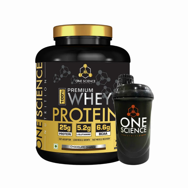 One Science 100% Premium Whey Protein + Free Shaker with 5lb
