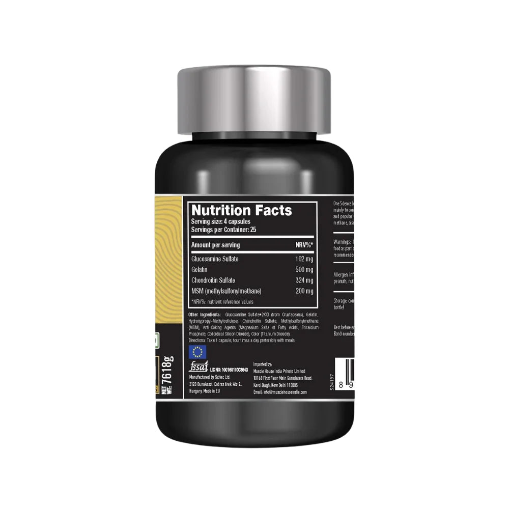 One Science Joint-X 100 Capsules, Nutrition Facts 