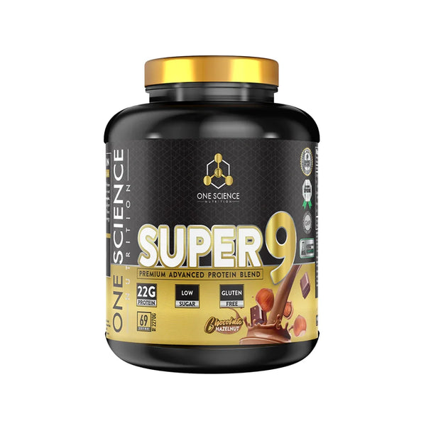 One Science Super 9 - Premium Advance Protein 5lb, Chocolate Hazelnut 