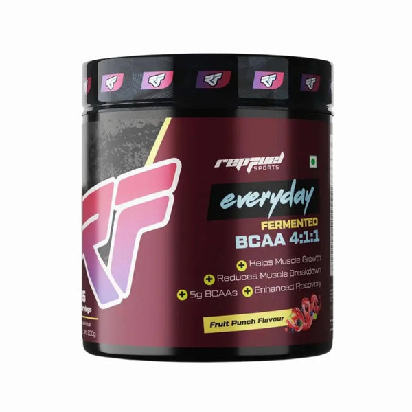 Repfuel Sports Everyday Fermented BCAA 4:1:1, Fruit Punch 200g