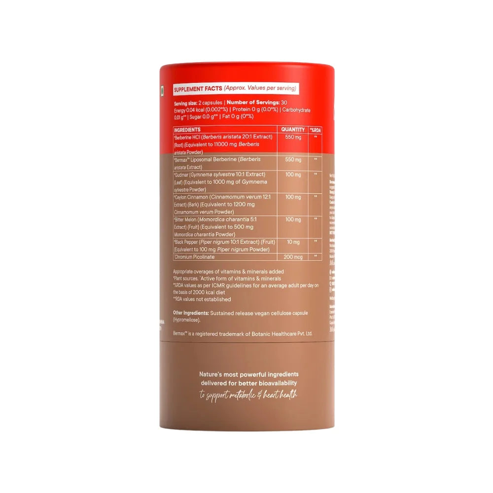 Wellbeing Nutrition Liposomal Berberine HCL+ nutritional information