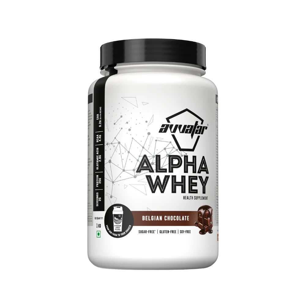 avvatar alpha whey belgian chocolate 1kg