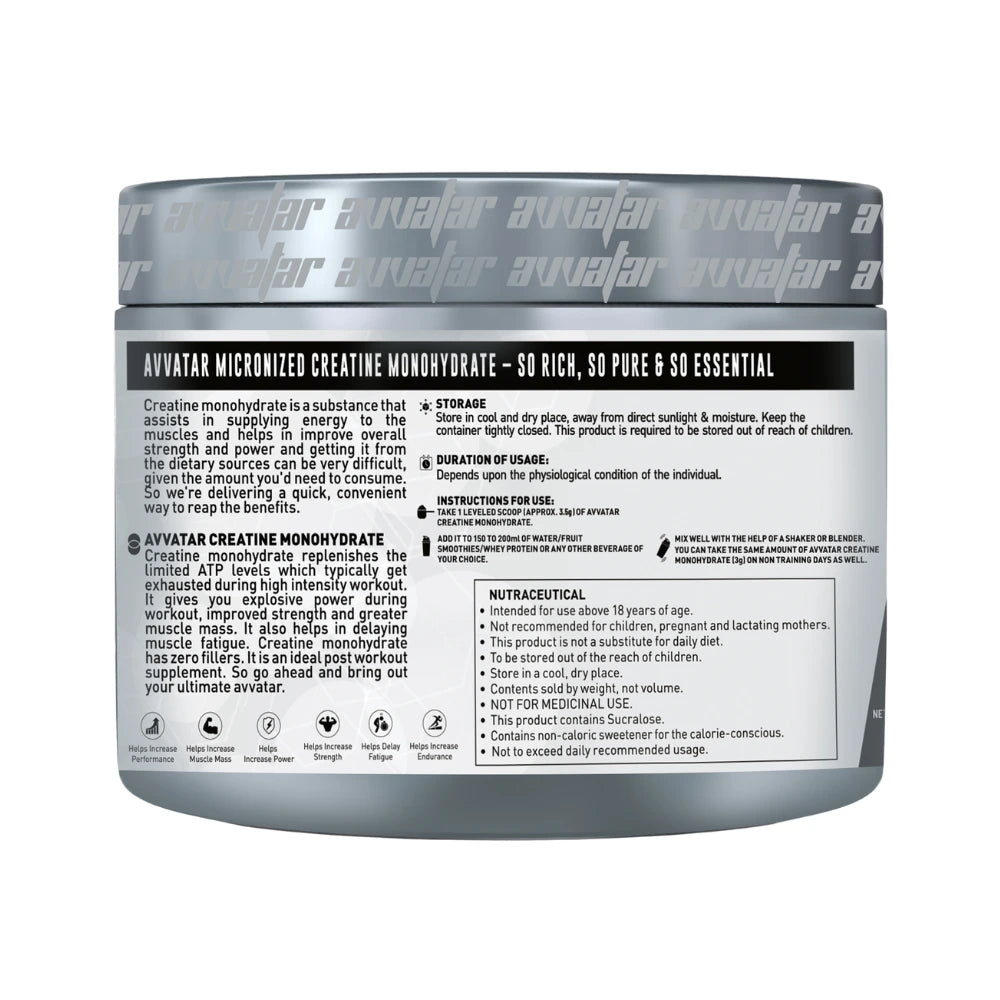 avvatar micronized creatine 105g benefits