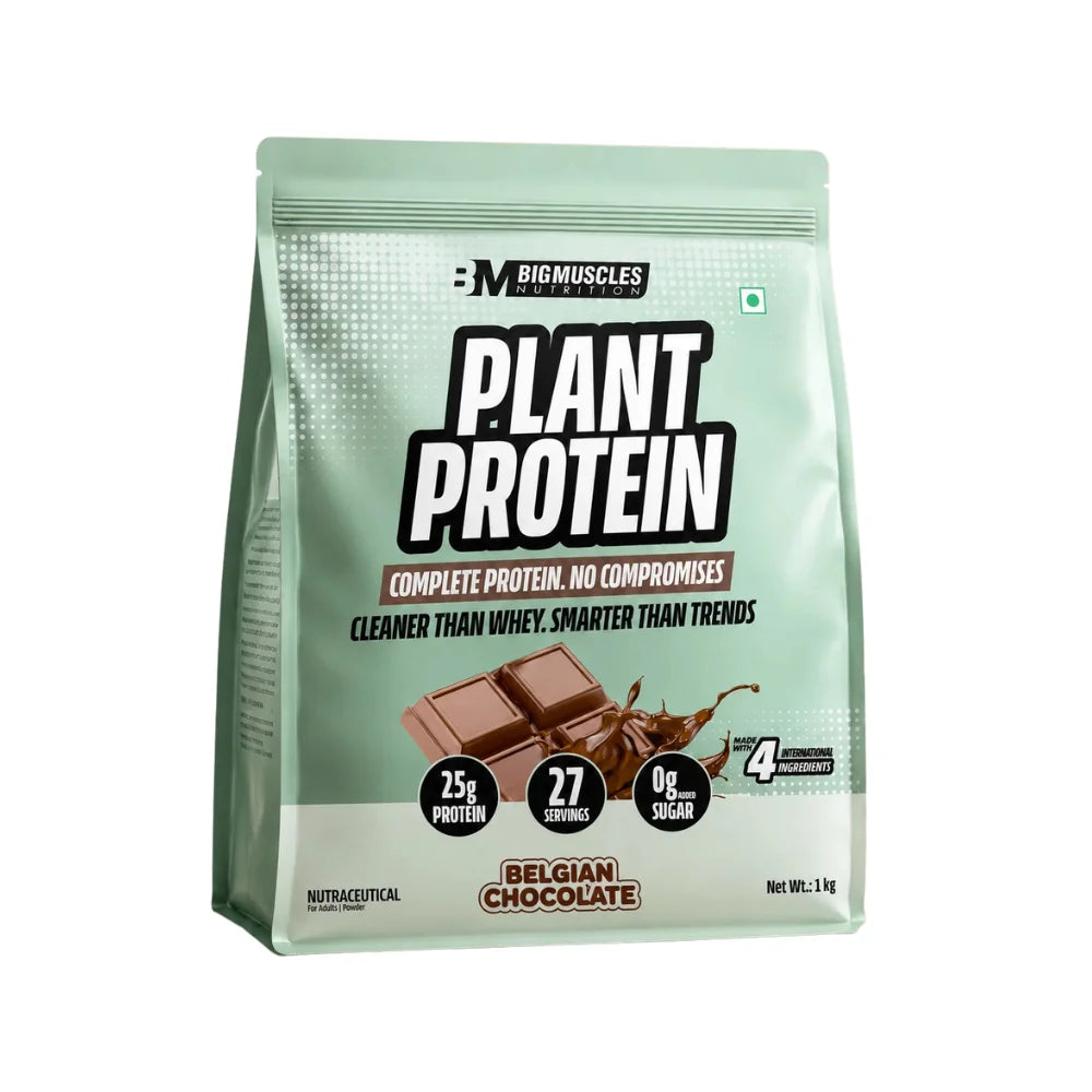 big muscles plant protein belgian chocolate 1kg