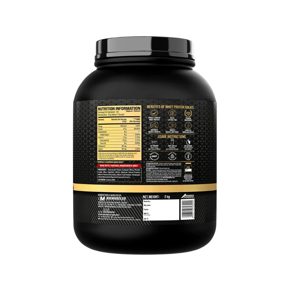big muscles gold whey isolate ingredients