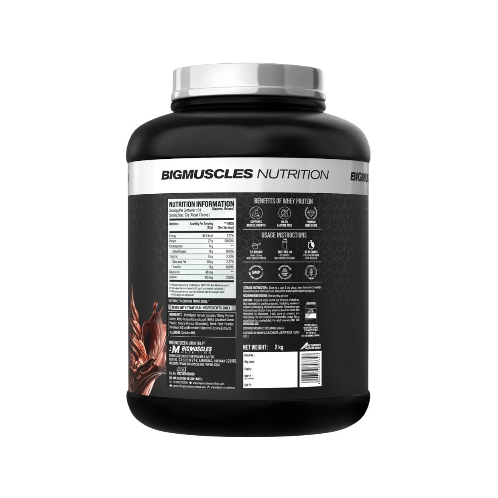 big muscles clean whey nutritional facts
