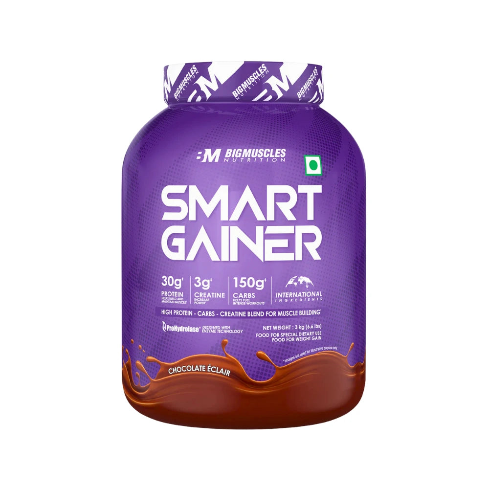 big muscles smart gainer chocolate eclair