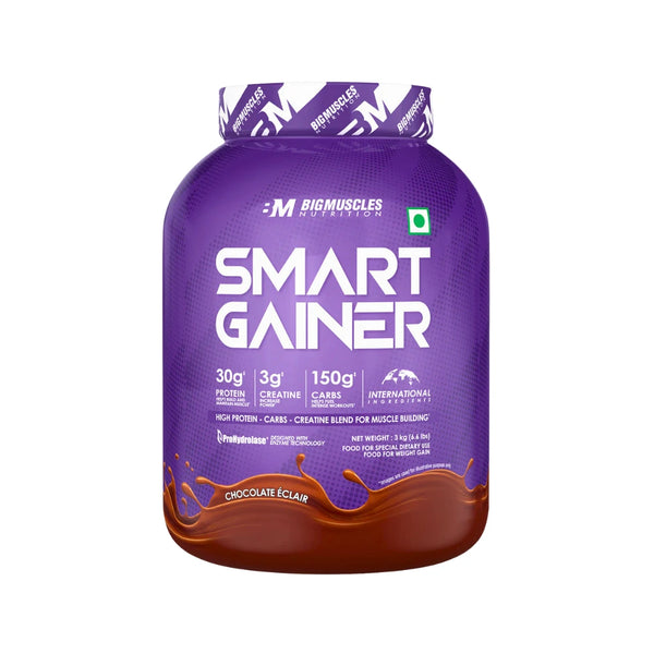 big muscles smart gainer chocolate eclair