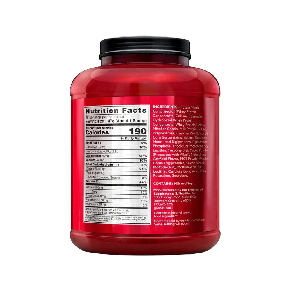 BSN Syntha 6 Protein Chocolate Milkshake Flavor Nutritional Facts