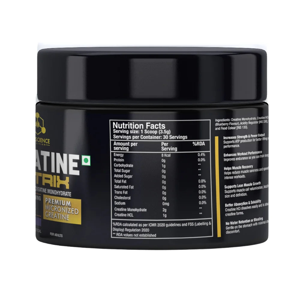 one science creatine matrix 105g nutritional information