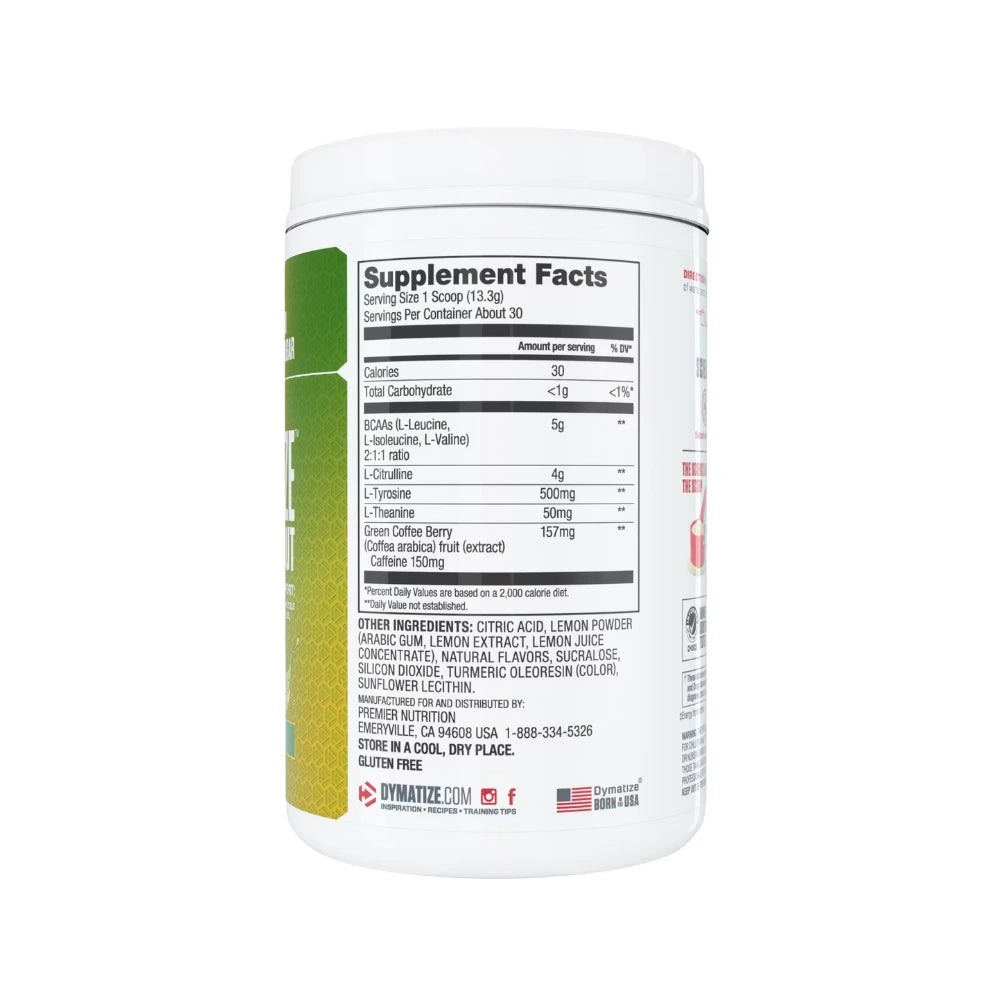 dymatize energyze pre workout nutritional facts