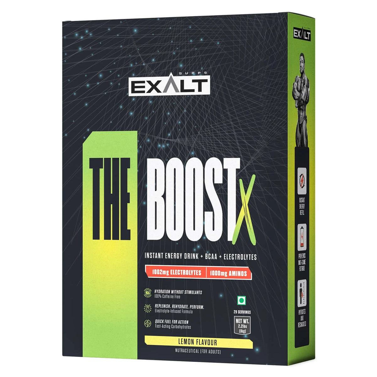 exalt boostx energy drink lemon 1kg