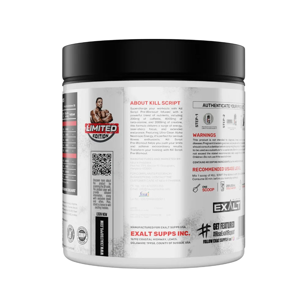 Exalt Kill Script Pre Workout