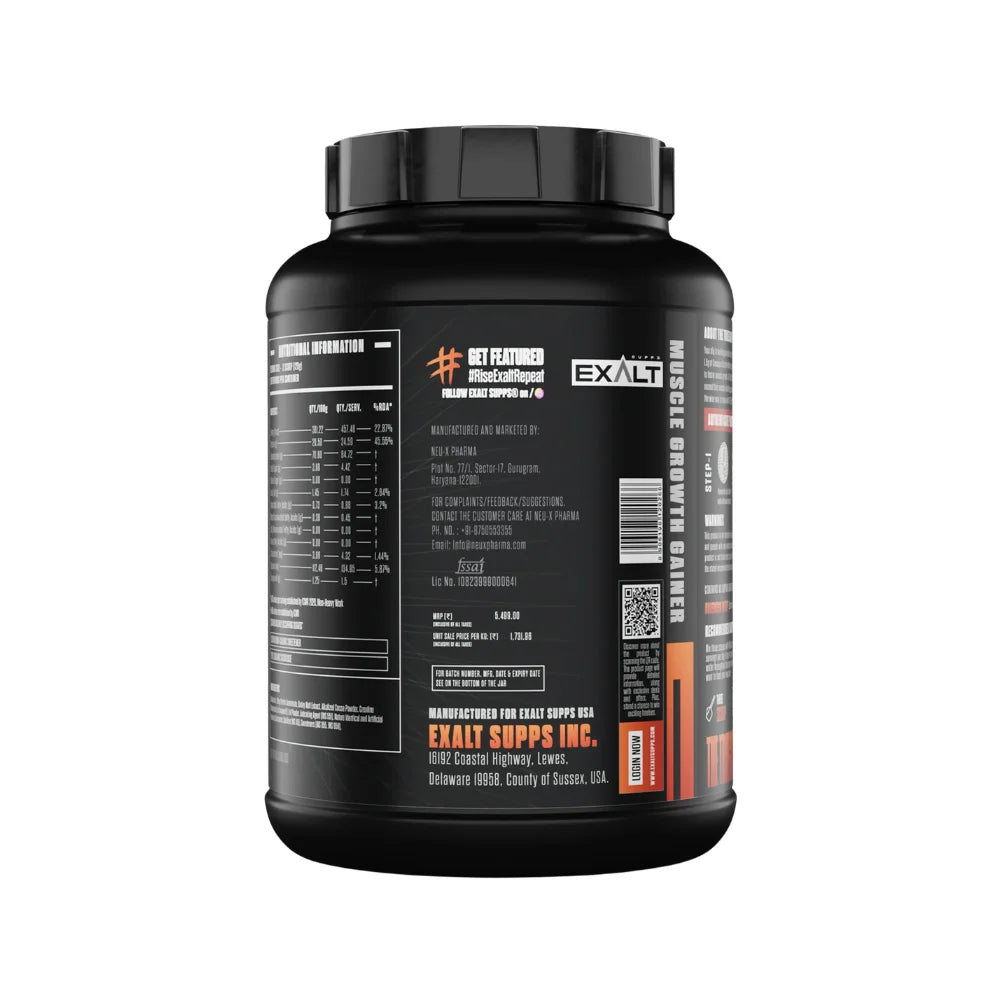 exalt true gaint mass gainer chocolate 3.17kg benefits