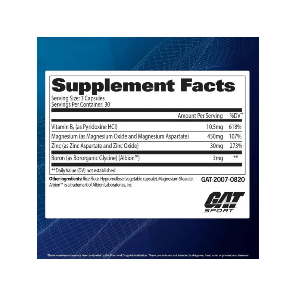 gat sports zmag 90 capsules supplement facts