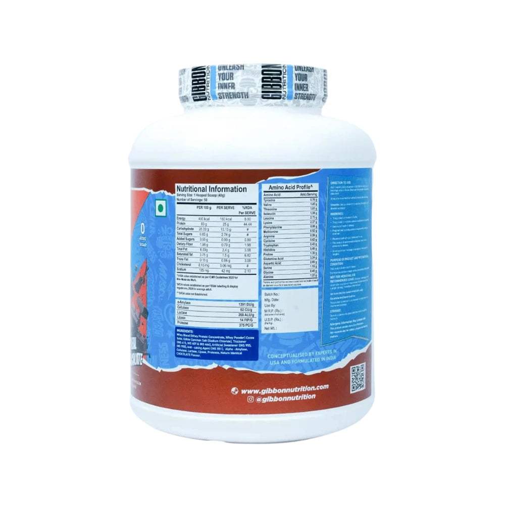 gibbon my whey 2kg nutritional information
