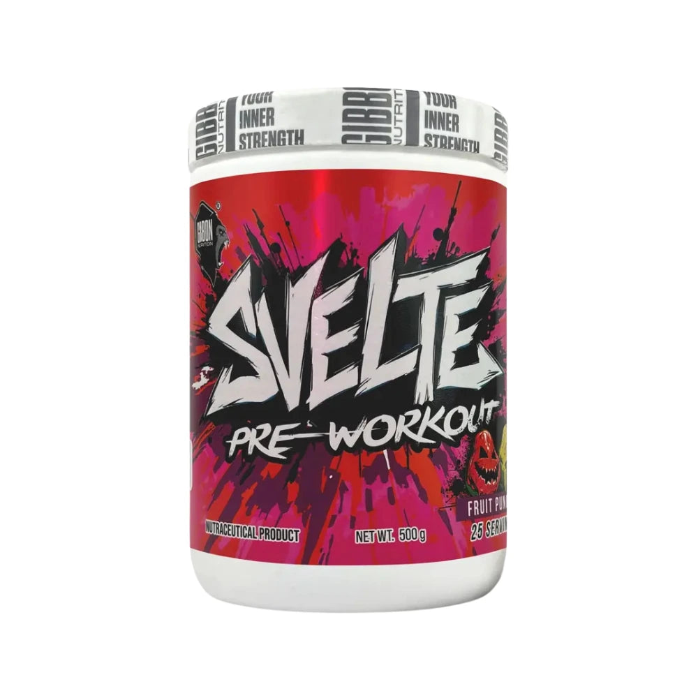 gibbon svelte pre workout fruit punch 500g