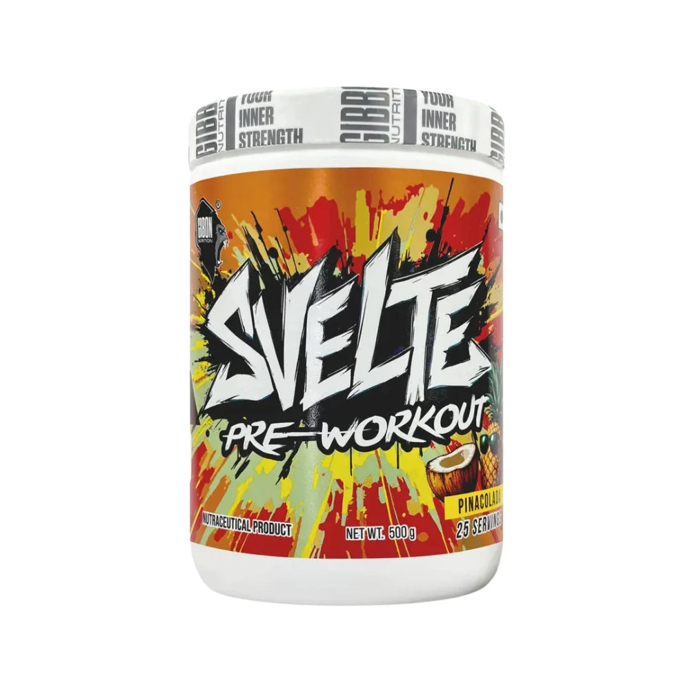 gibbon svelte pre workout pinacolada 500g