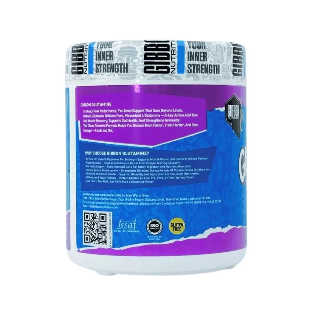 gibbon nutrition glutamine unflavoured 250g benefits