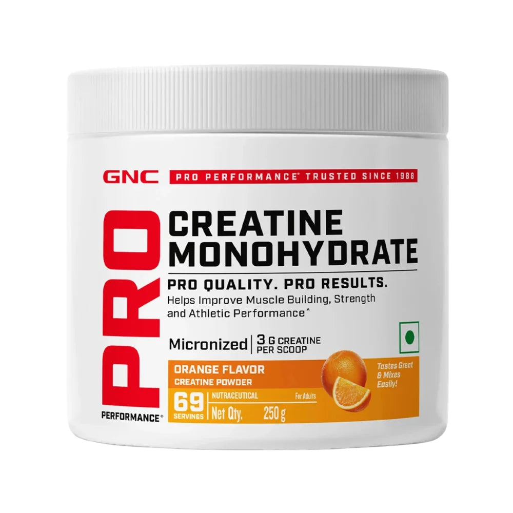 gnc pro performance creatine monohydrate orange 250g