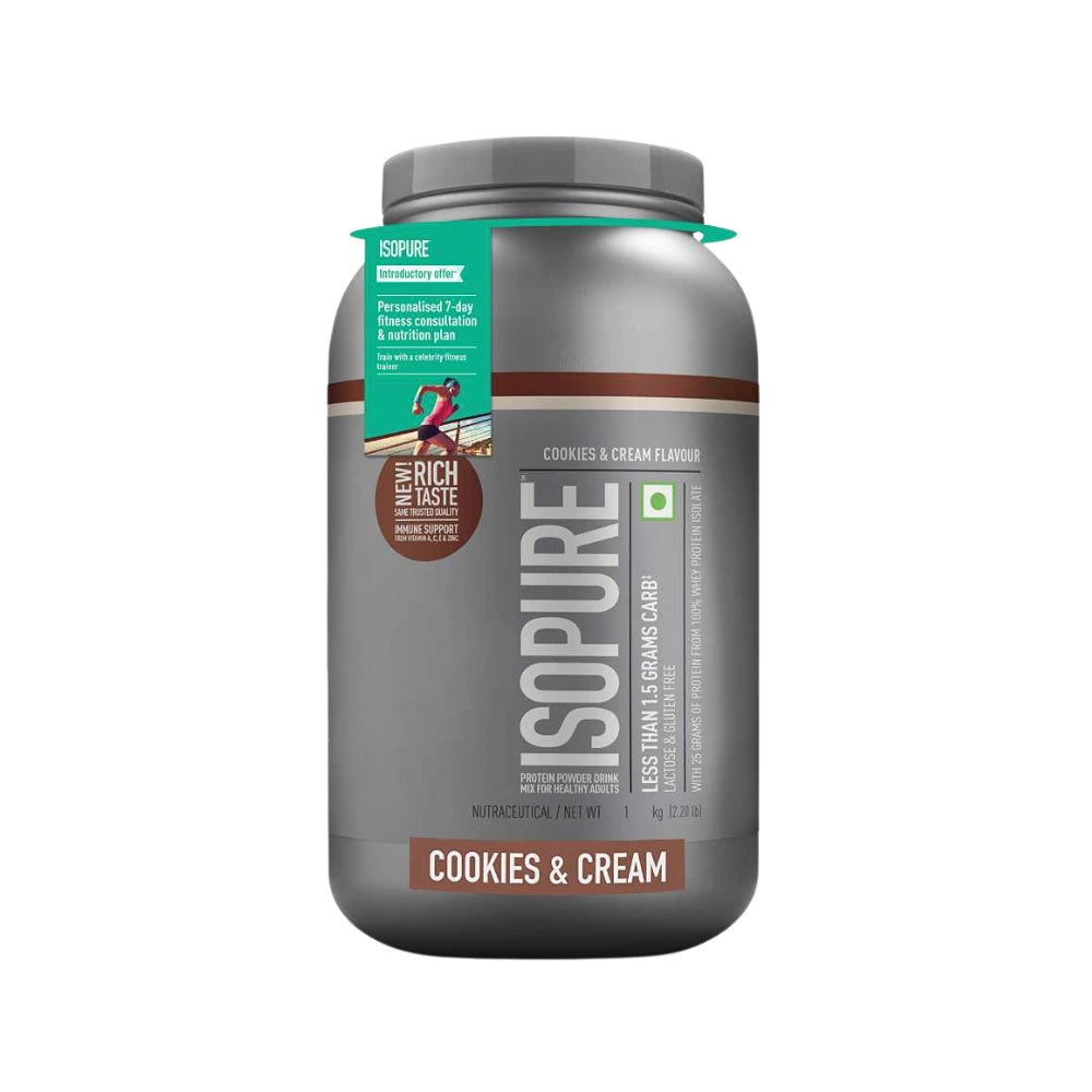 isopure whey protein isolate cookies & cream 1kg 
