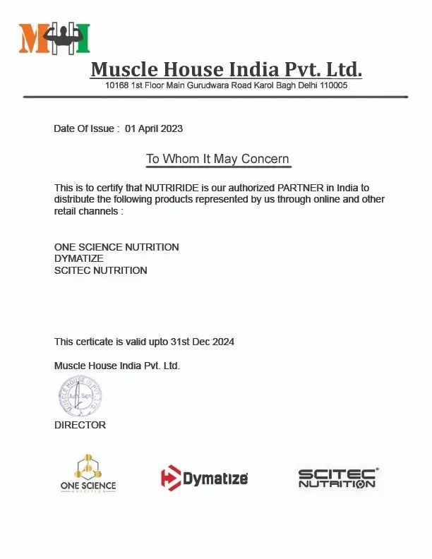 MHI Authorization letter for Nutriride