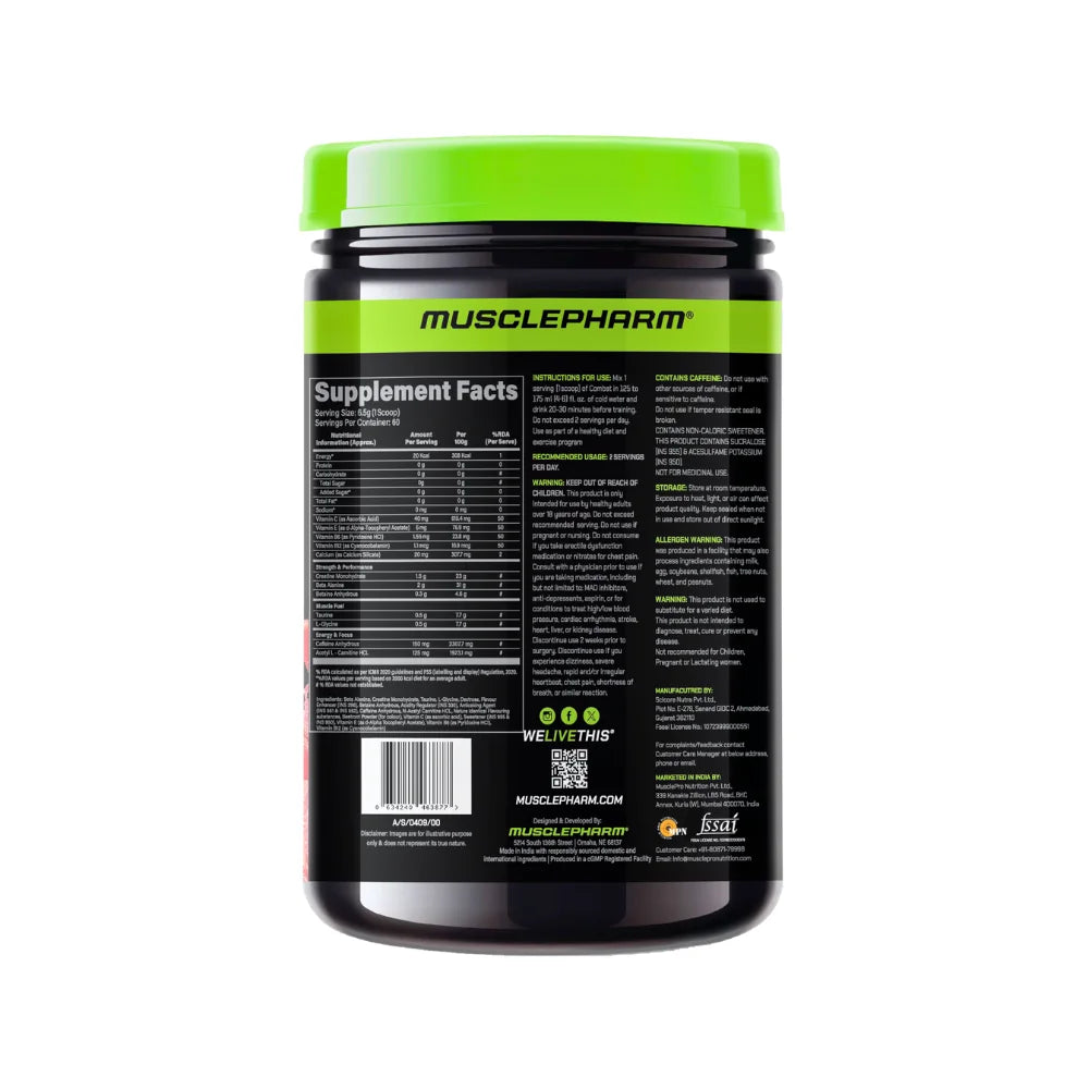 MusclePharm (MP) Combat Pre Workout