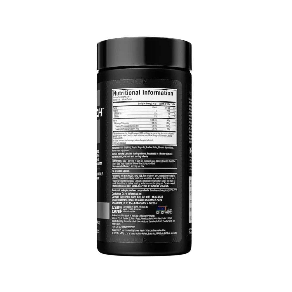 muscletech platinum 100% omega fish oil 100 capsules