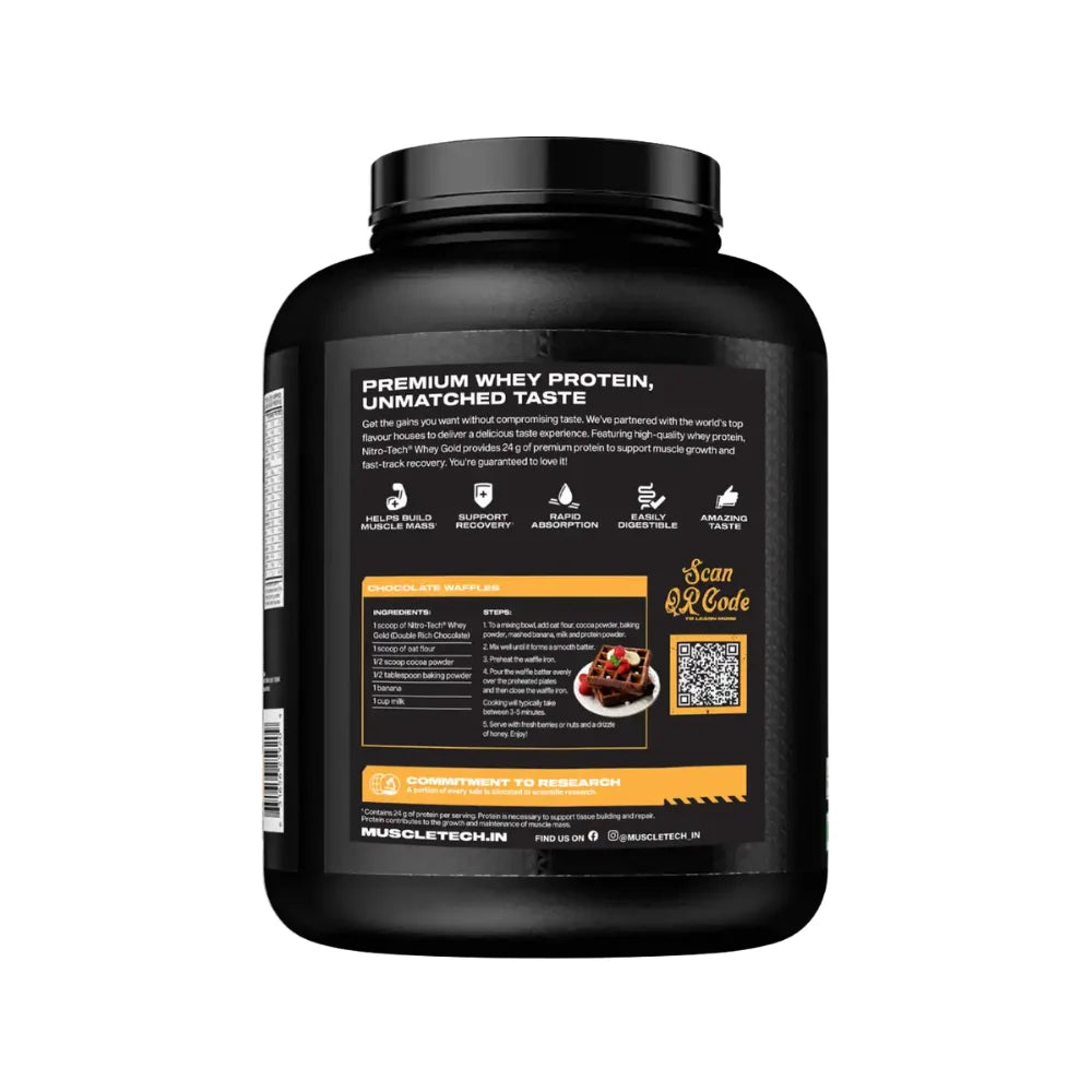Muscletech Nitro Tech Whey Gold Protein 1.81Kg double rich chocolate benefits
