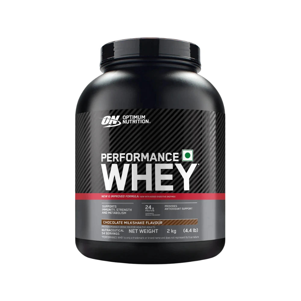 optimum nutrition performance whey 2kg chocolate milkshake