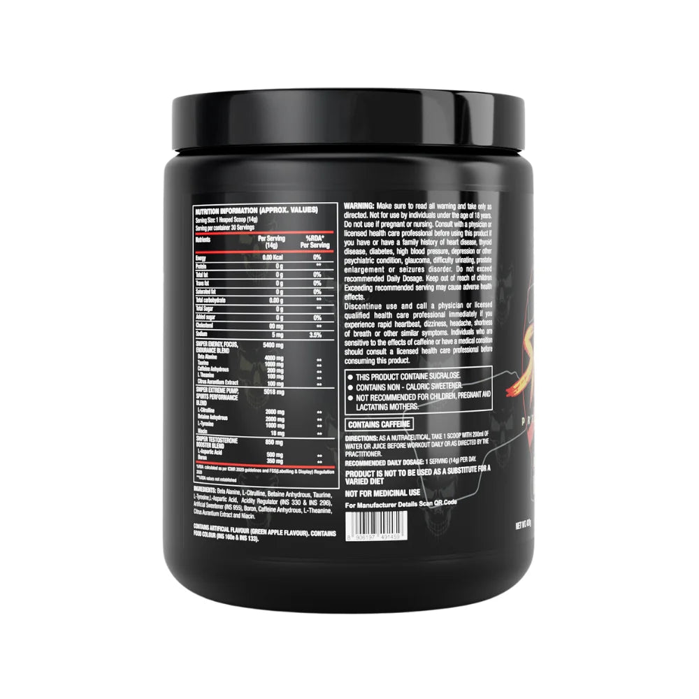 one science sniper pre workout 30 servings nutritional information