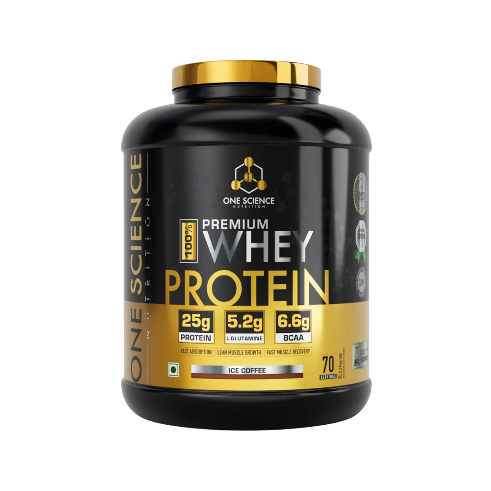 one science premium whey protein ice coffee
